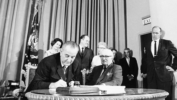 GOP state legislators in a number of states have said it’s time to accept Medicaid expansion. (Photo of Pres. Johnson signing Medicaid into law,1965: AP)