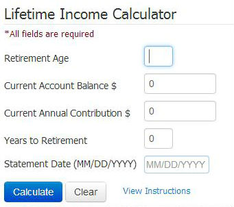 DOL lifetime income calculator