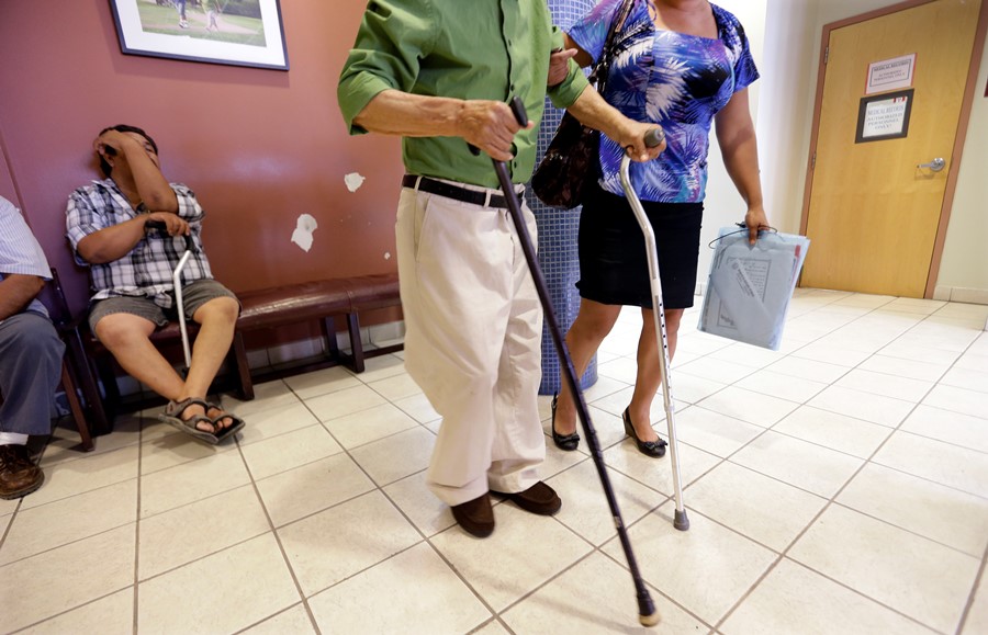 man with cane